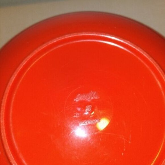 Vintage  W.Germany signed Emsa Plastic Bowl Flower 70's - Picture 2 of 3